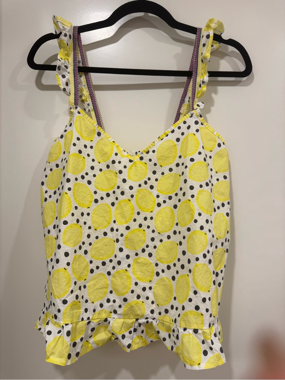 Pitusa Yellow and White Polka Dot Ruffle One-Piece